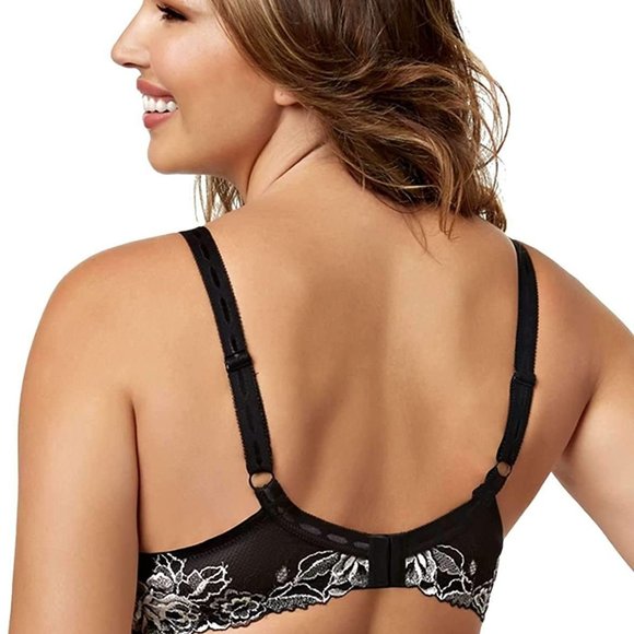 Paramour by Felina Madison full figure Contour T-Shirt Bra | Demi | Lace BLK NWT - Picture 3 of 9